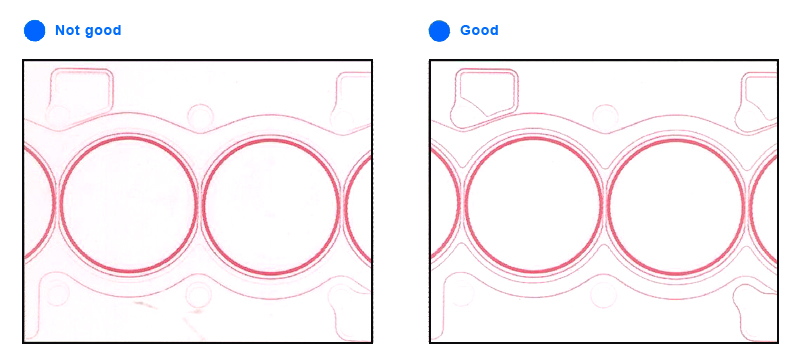 Pressure distribution at a cylinder head